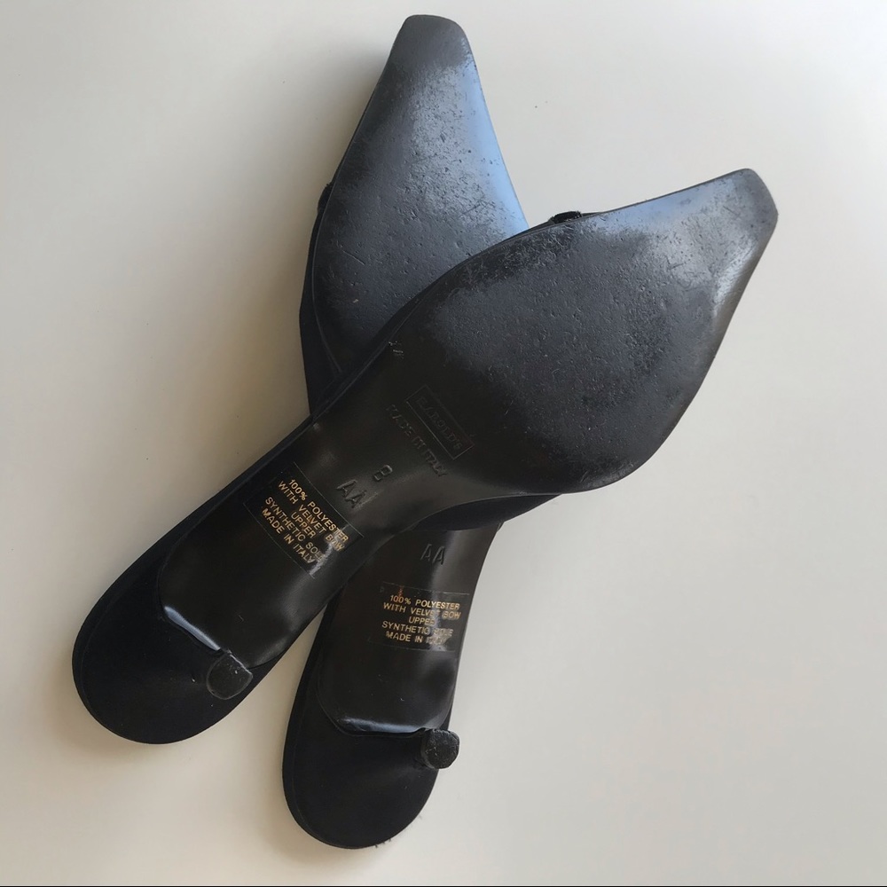 Harold’s Black Velvet Pointed Heels, 8 - Picture 7 of 7